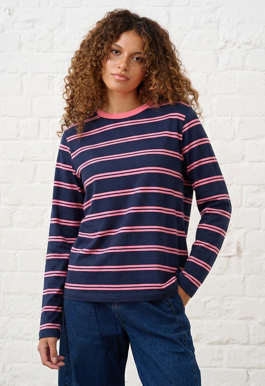 Me&B - Essential Crew Neck - Ink/Pink