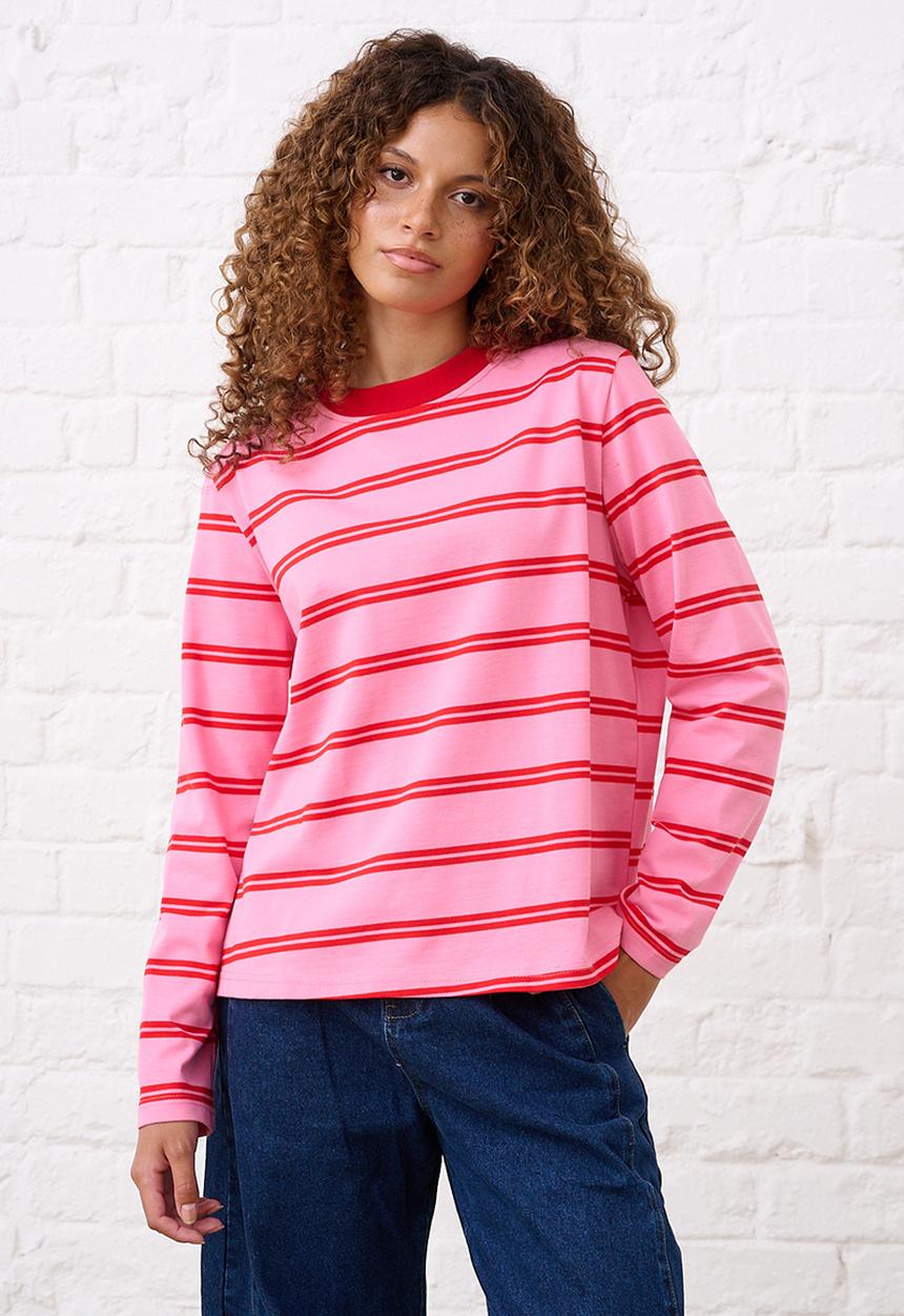 Me&B - Essential Crew Neck - Pink/Red