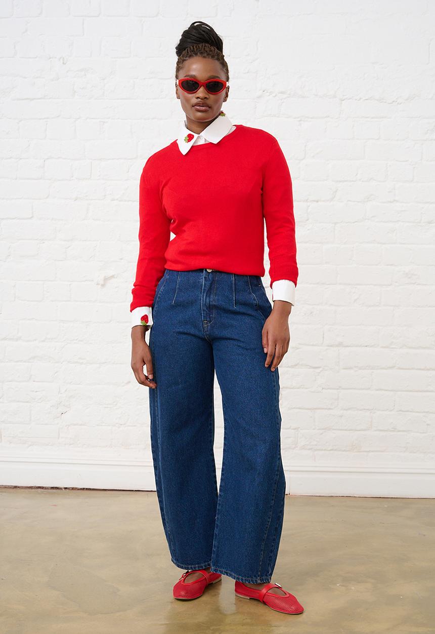 Me&B - Luxe Jumper - Cherry Red