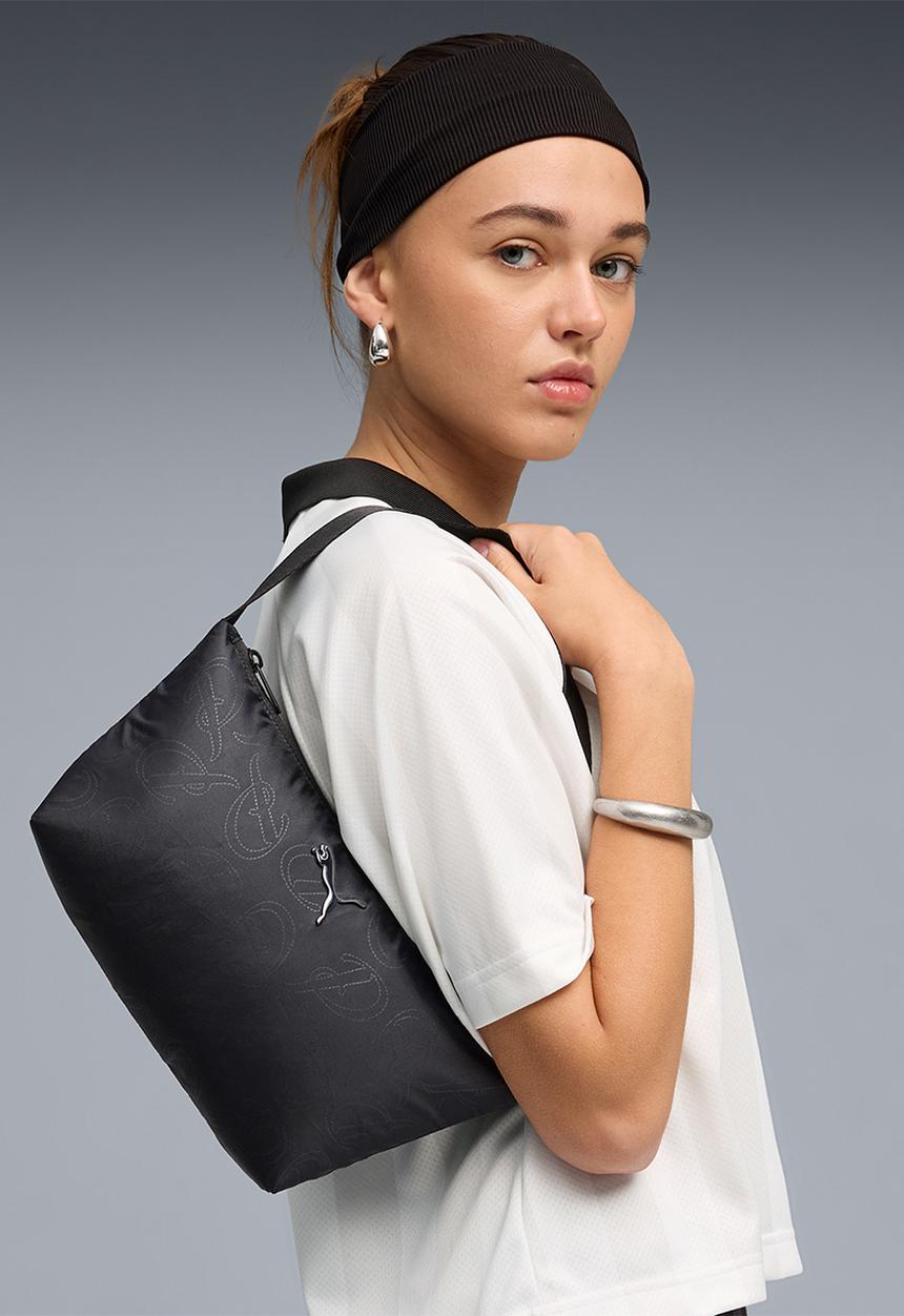 PUMA - Pop long flute bag - puma black-puma script aop
