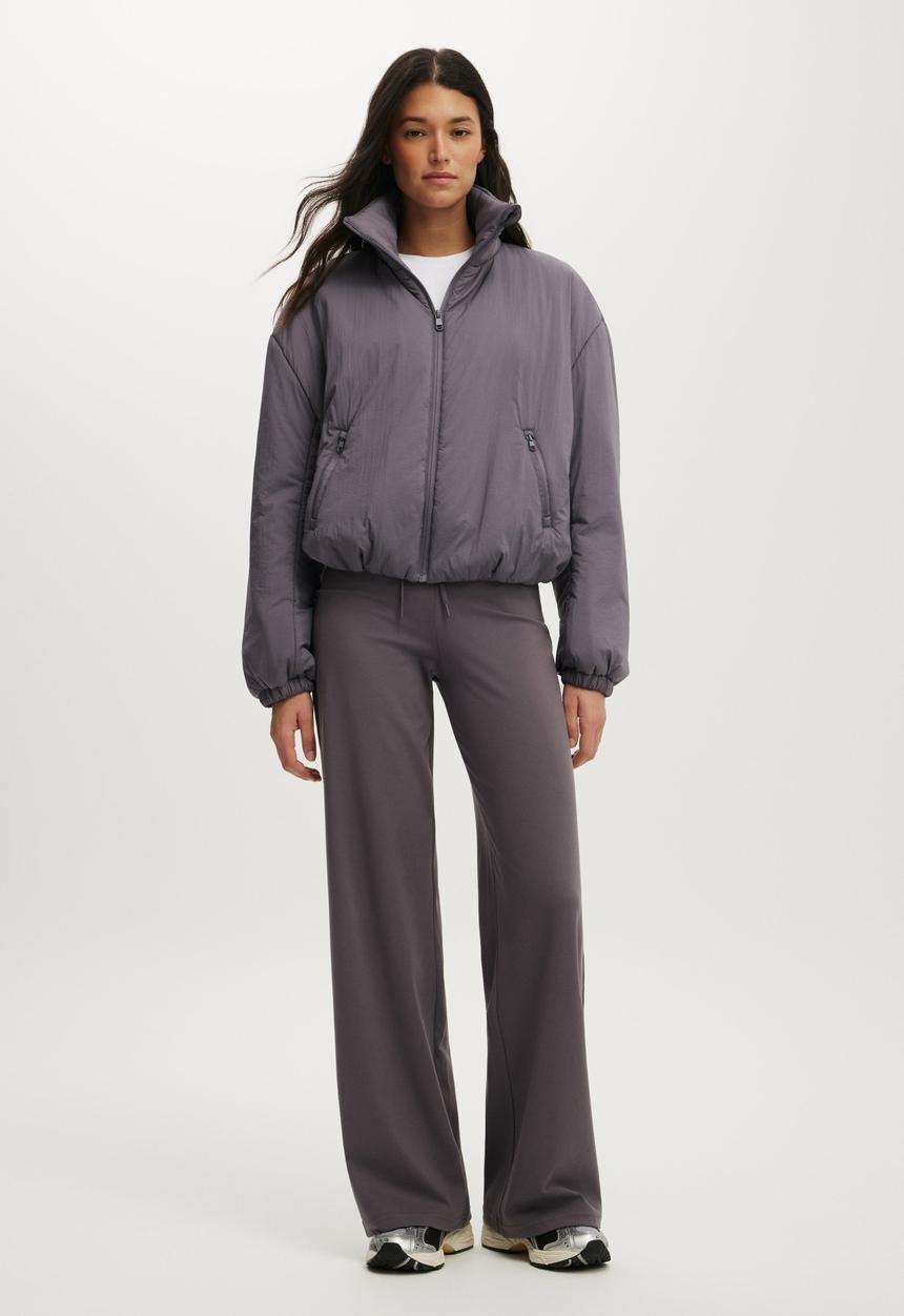 Cotton On - Ultra Light Padded Bomber Jacket - Violet Grey