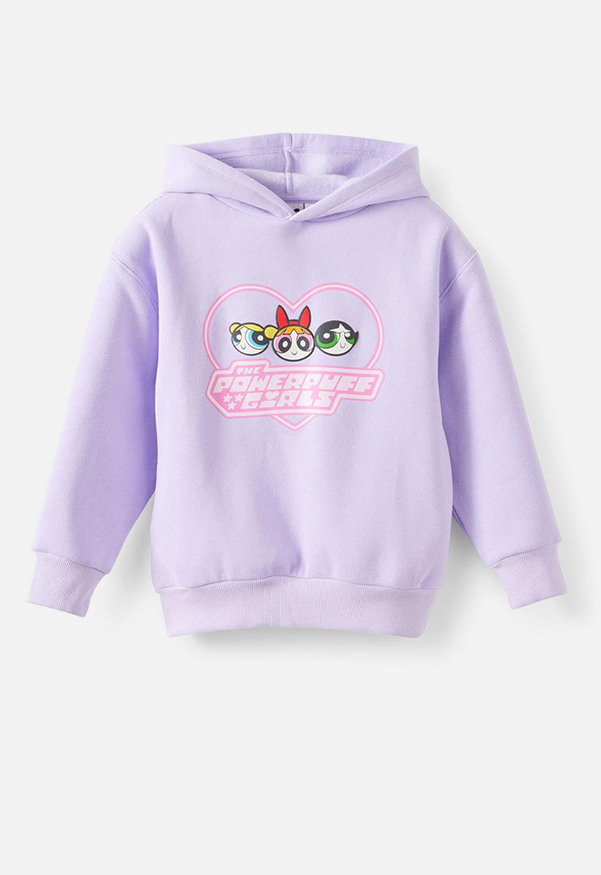 Cotton On - License Sammy Oversized Hoodie - Lcn Wb Vintage Lilac/Powerpuff Girls