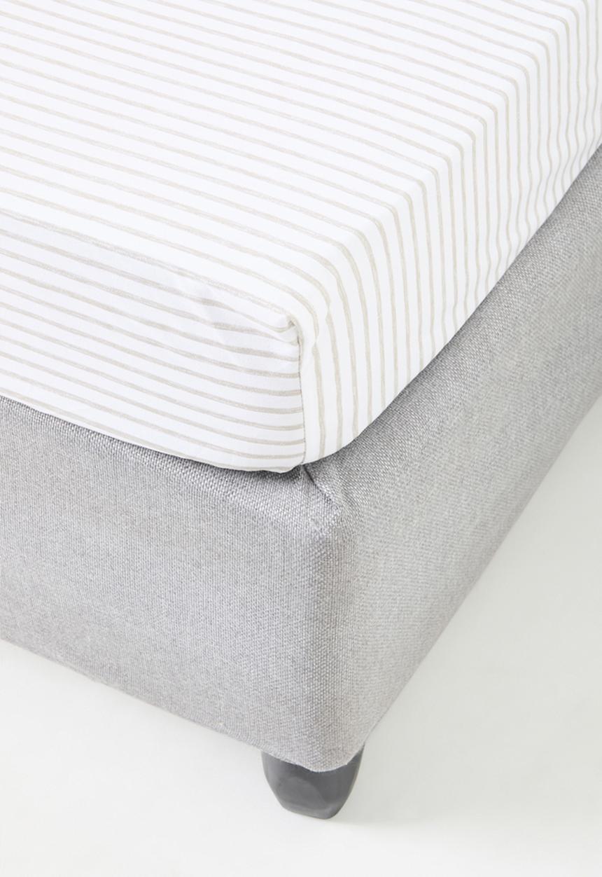 Sixth Floor - Painterly Stripe Super Soft Duvet Cover & Sheet Set - natural