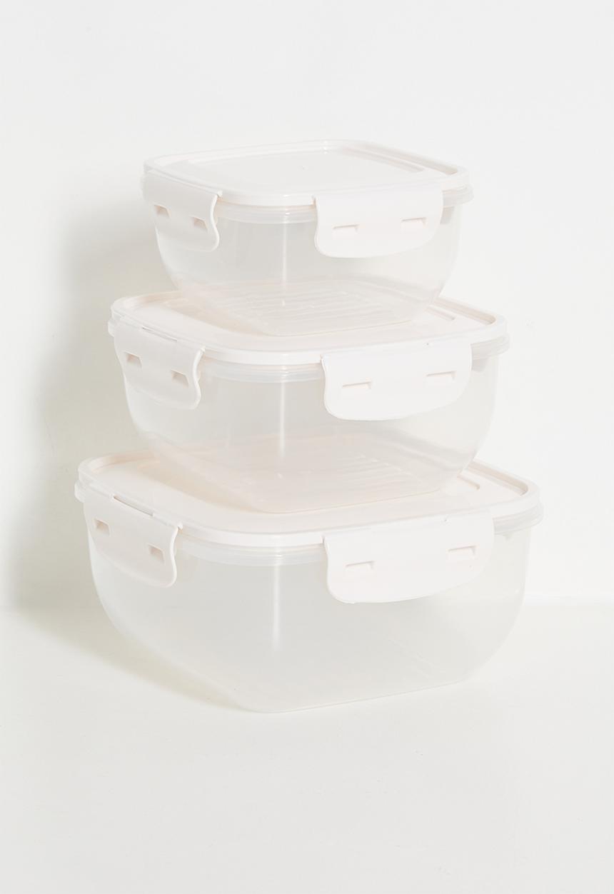 Excellent Houseware - Sora storage set of 3 - Off white