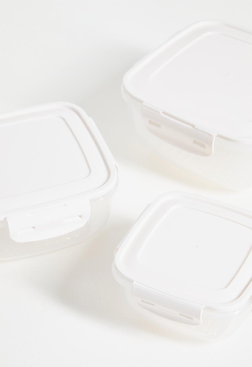 Excellent Houseware - Sora storage set of 3 - Off white