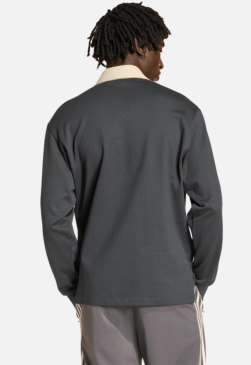 adidas Originals - 3-Strioes Rugby L/S Polo - Grey/Linen