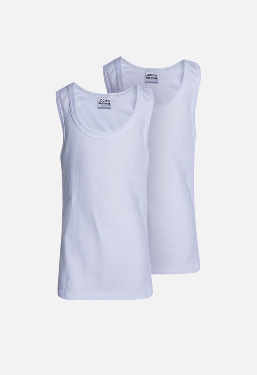 Jockey - 2 Pk Boys Eyelet Vest - blue