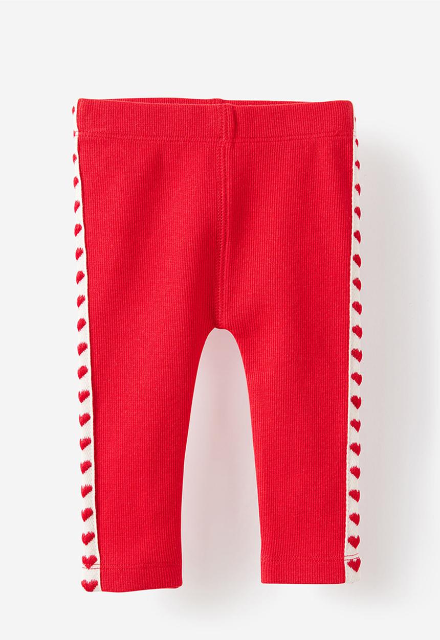 Cotton On - The Row Rib Skinny Legging - Varsity Red