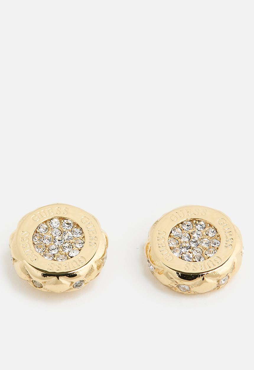 GUESS - Stylish Guess 1Omm Matelasse Coin Studs - Gold