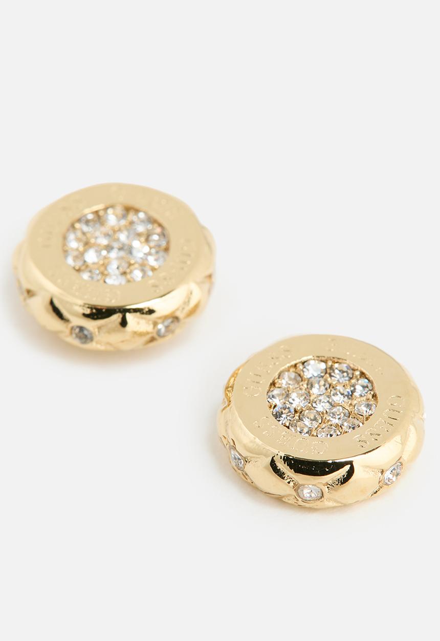 GUESS - Stylish Guess 1Omm Matelasse Coin Studs - Gold