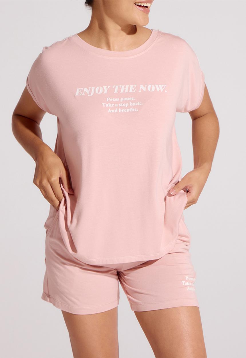 Jockey - Ladies flora viscose sleep top - pink