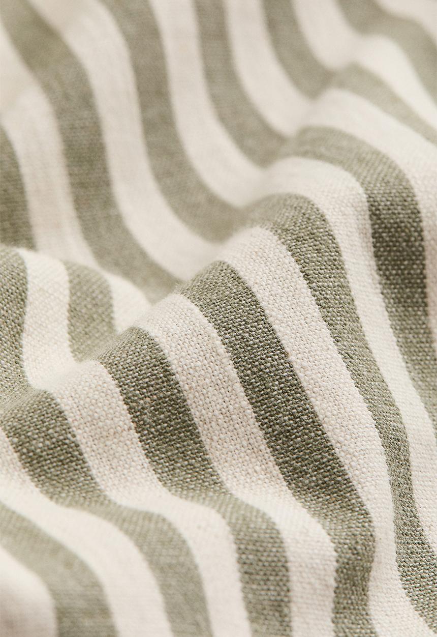 H&M - Cotton-blend tablecloth - dusty green/striped