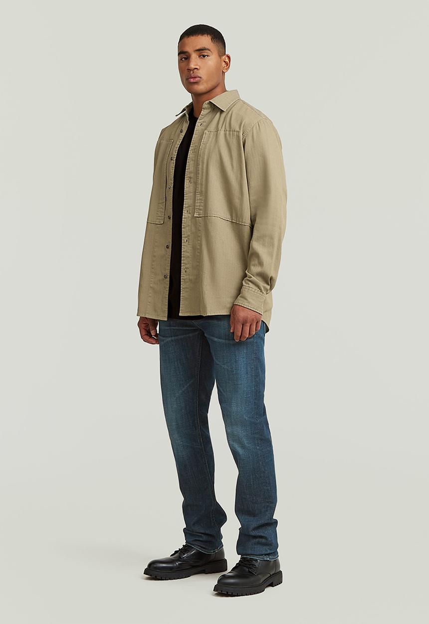 G-STAR - Panelled Pkt Regular Shirt L\S - Safari Gd