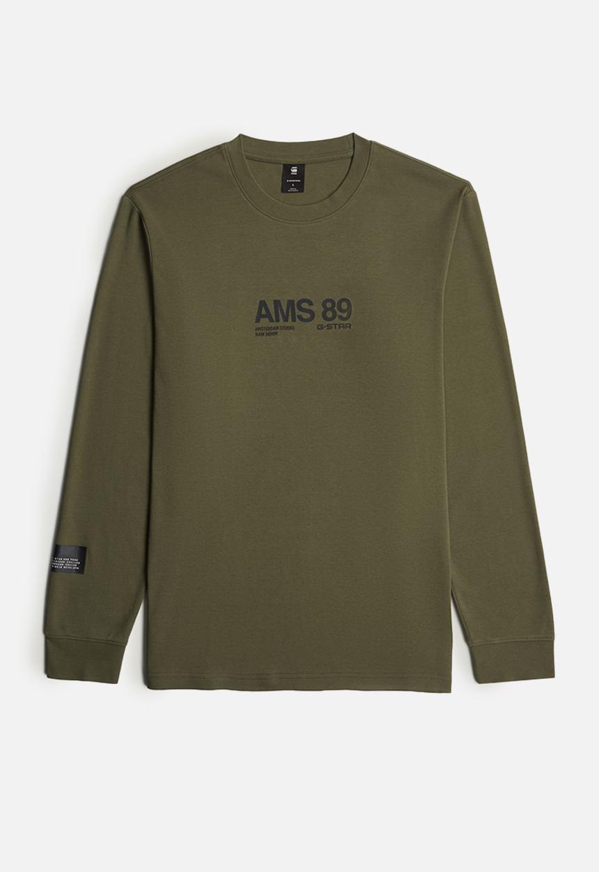 G-STAR - Ams 89 l\s r t - shadow olive