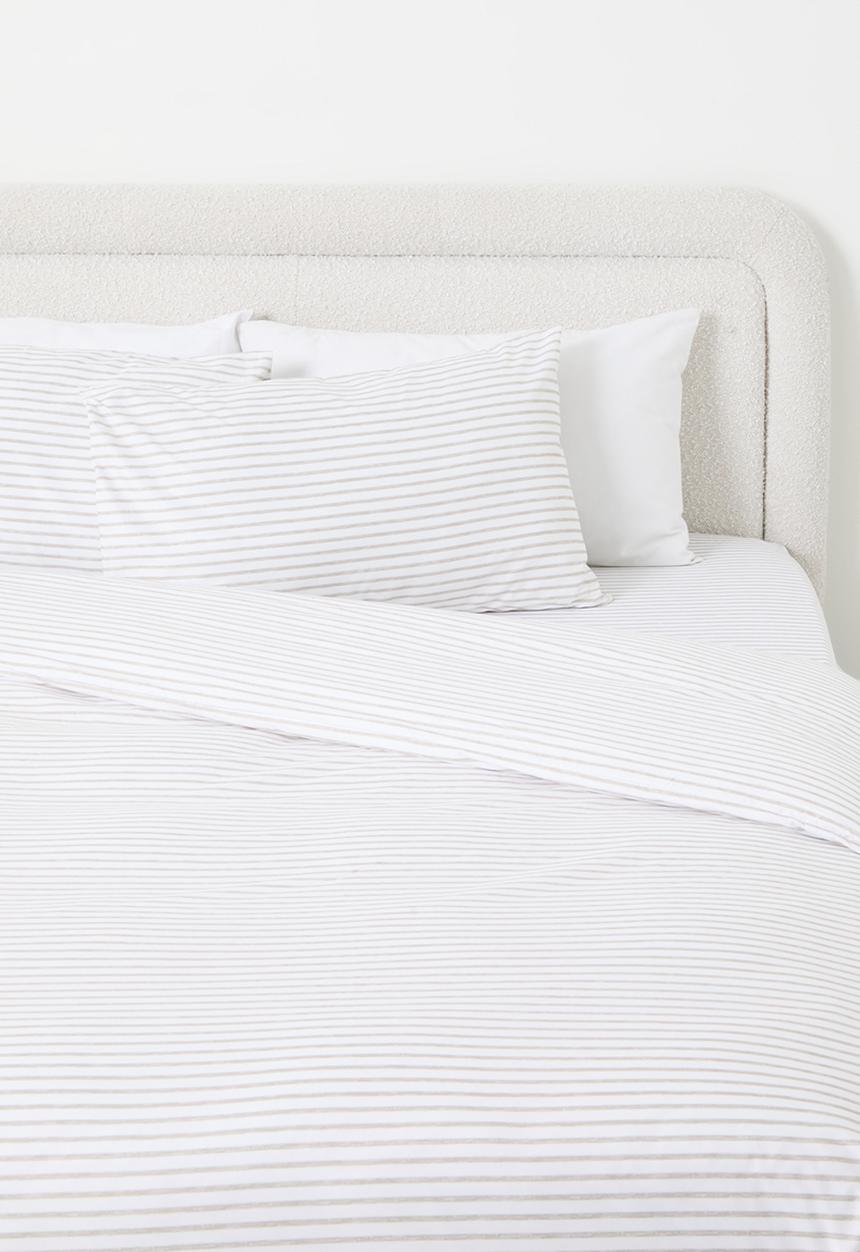 Sixth Floor - Painterly Stripe Super Soft  Duvet Cover & Sheet Set