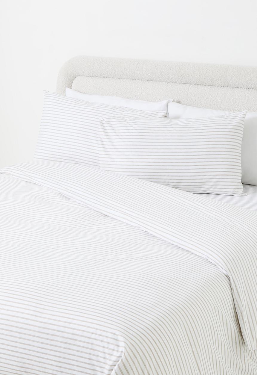 Sixth Floor - Painterly Stripe Super Soft  Duvet Cover & Sheet Set