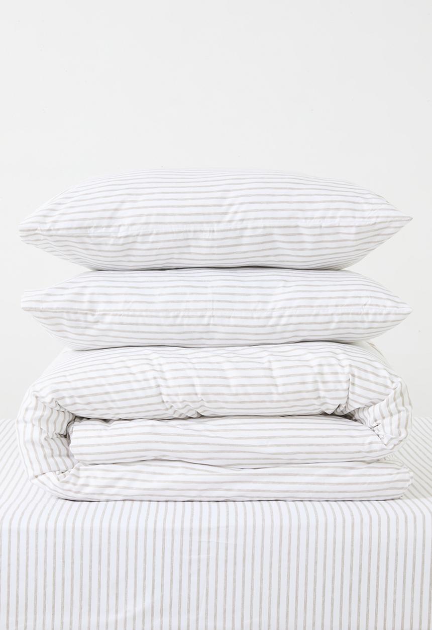 Sixth Floor - Painterly Stripe Super Soft  Duvet Cover & Sheet Set