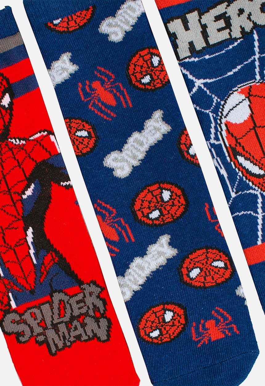 Character Group - Spiderman 3 Pack Anklet Socks - Blue & Red