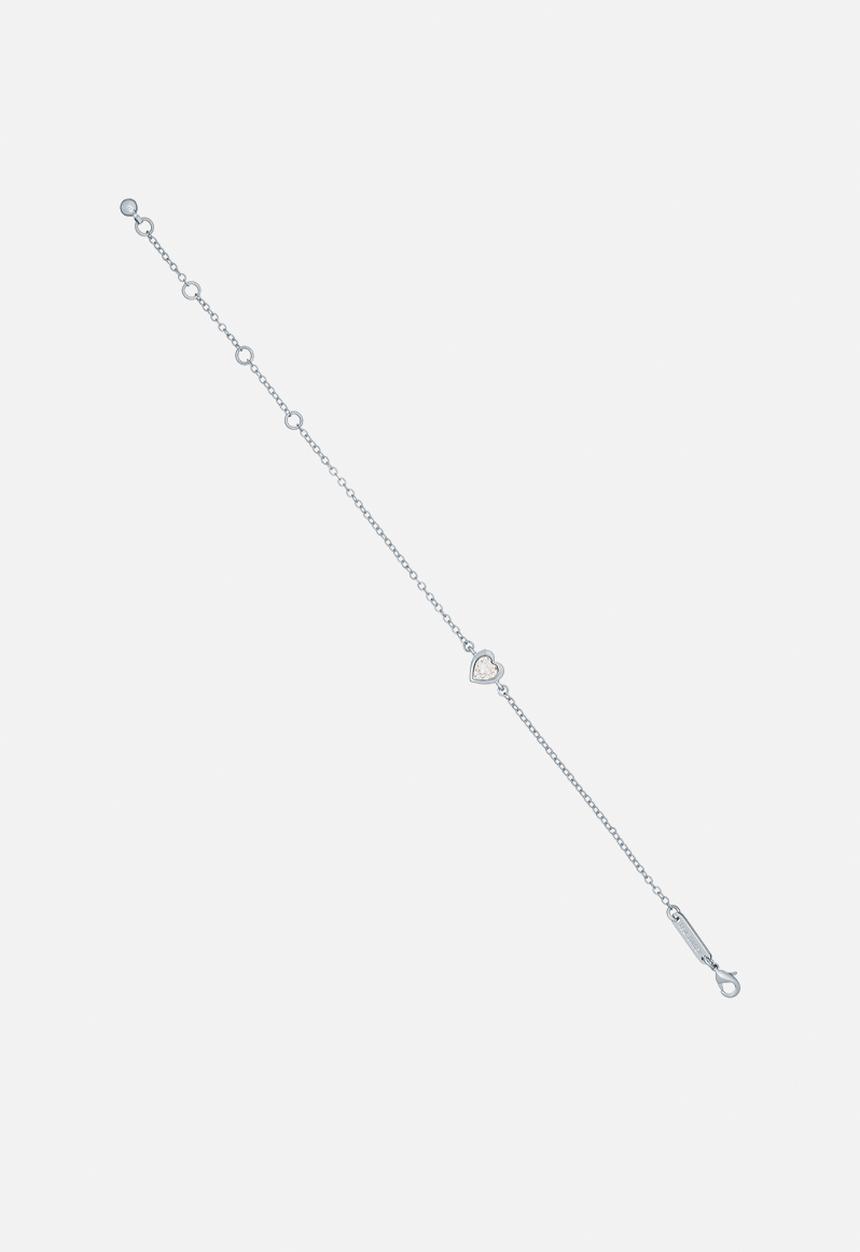 Ted Baker - Hansaa crystal heart adjustable bracelet - silver