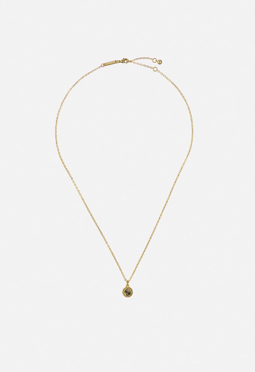 Ted Baker - Soltell solitaire sparkle crystal pendant necklace - gold/black