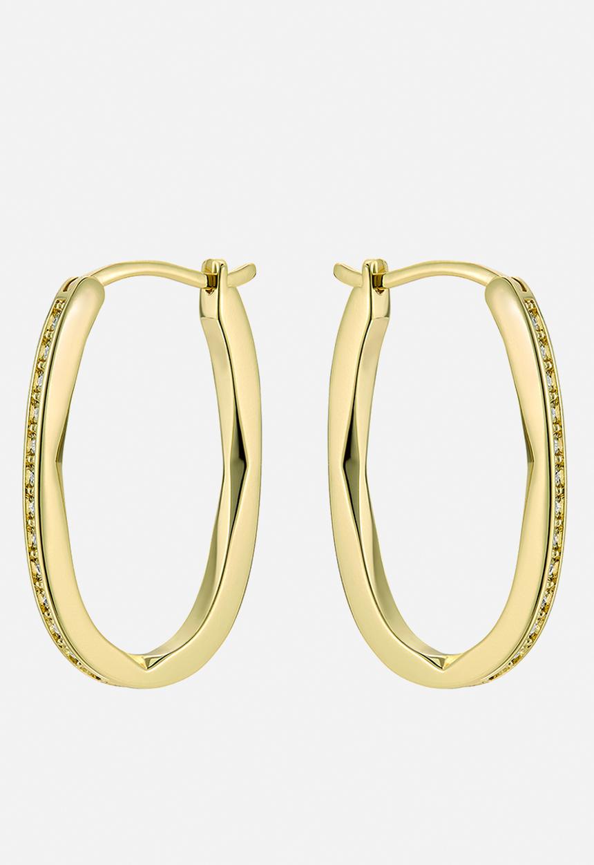 Ted Baker - Shivanna crystal shimmer hoop earrings - gold