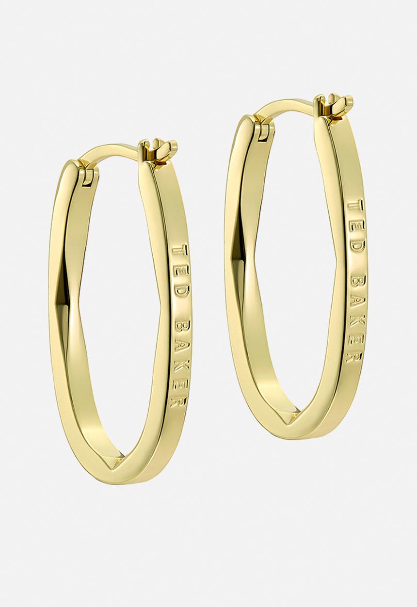 Ted Baker - Shivanna crystal shimmer hoop earrings - gold