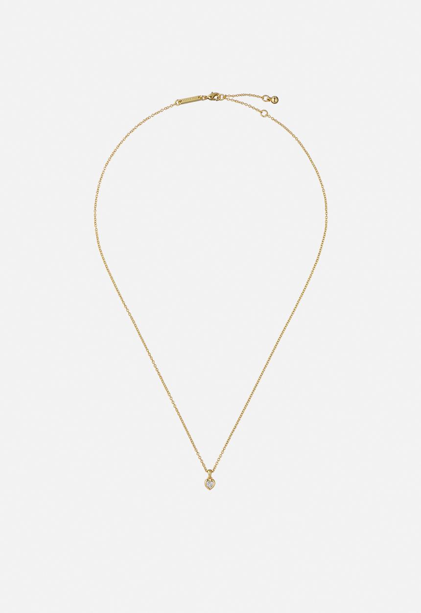 Ted Baker - Harlow mini crystal heart pendant necklace - gold