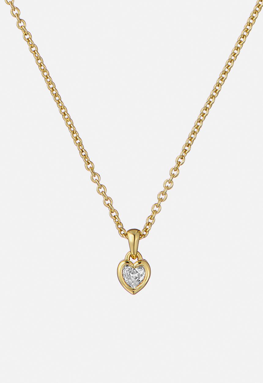 Ted Baker - Harlow mini crystal heart pendant necklace - gold