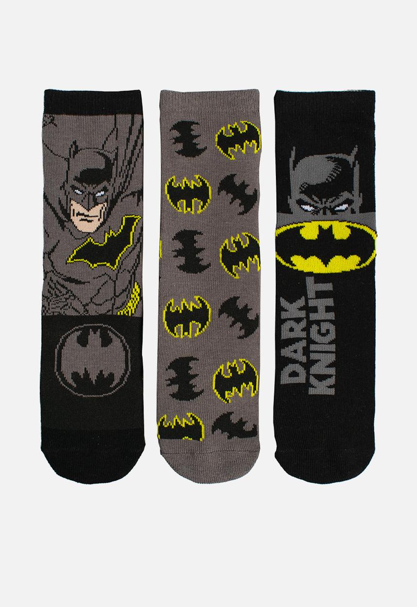 Character Group - Batman 3 Pack Anklet Socks - Grey & Black