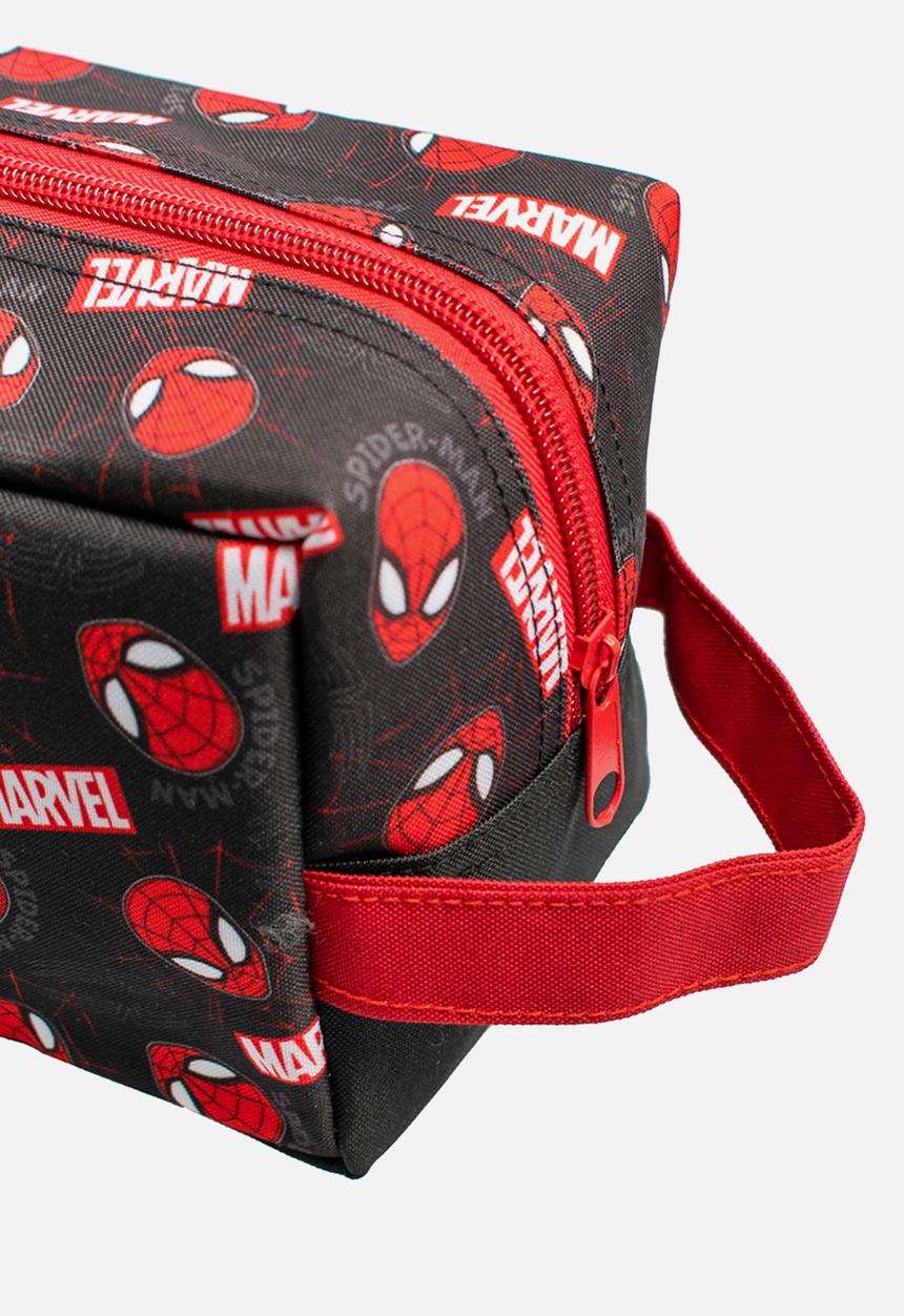 Character Group - Spiderman Toiletry Bag - Red & Black
