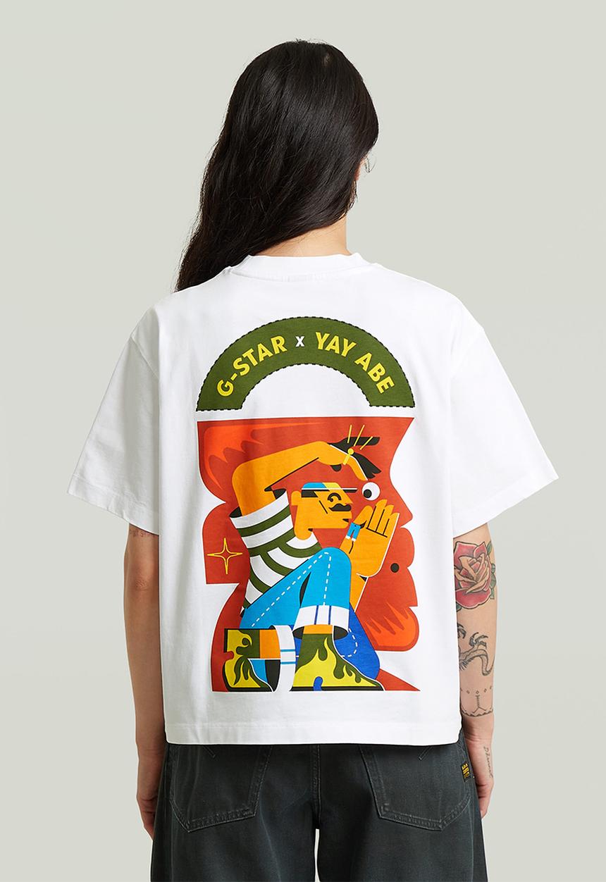 G-STAR - G-Star x Yay Abe Relaxed r t Wmn - White
