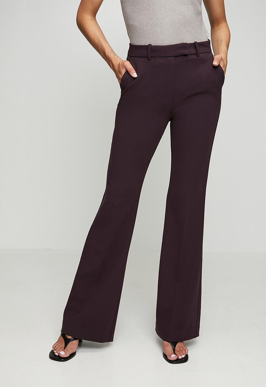MANGO - Trousers emma - dark purple