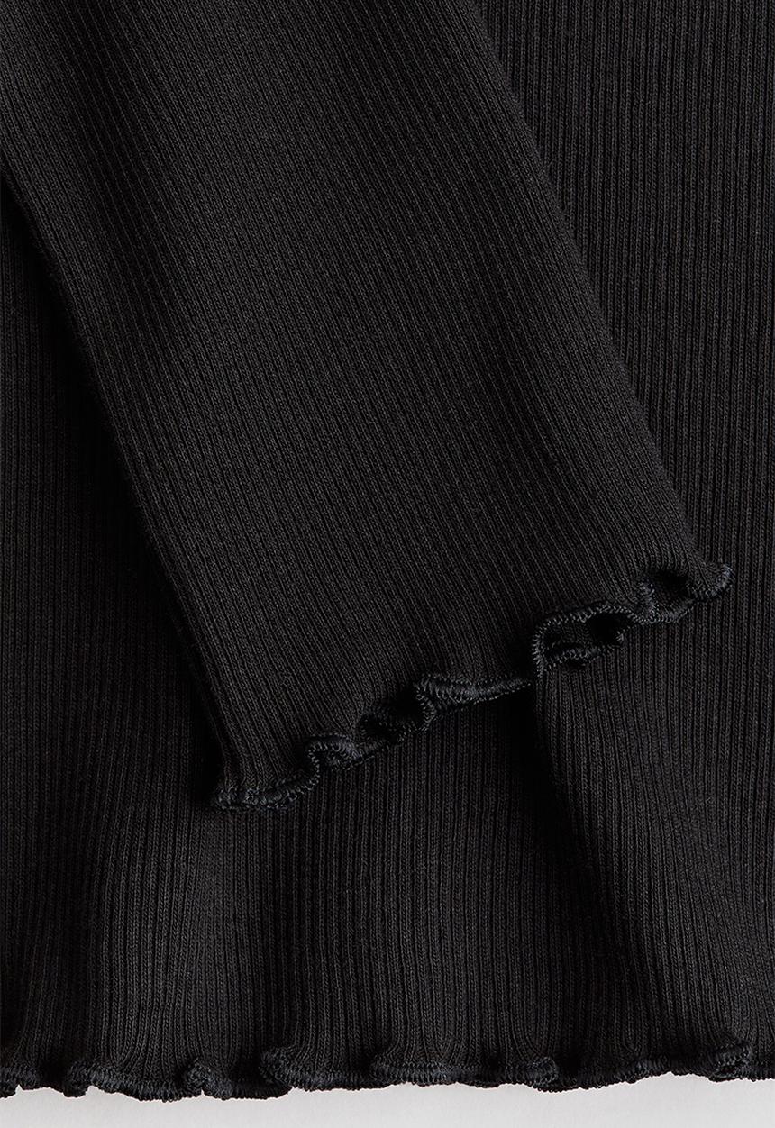 H&M - Long-sleeved jersey top - black