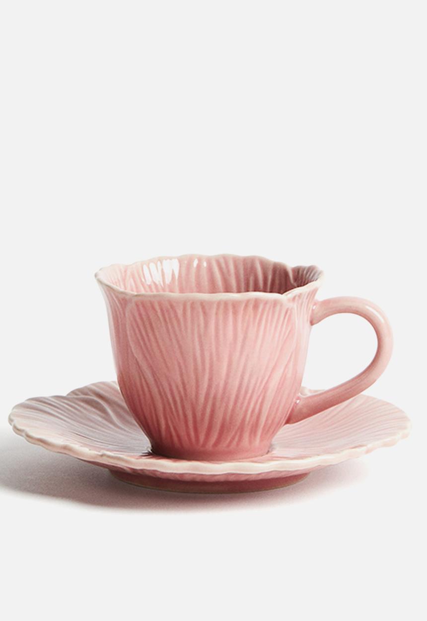 H&M - Espresso cup and saucer - pink
