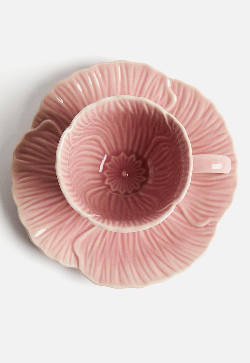 H&M - Espresso cup and saucer - pink