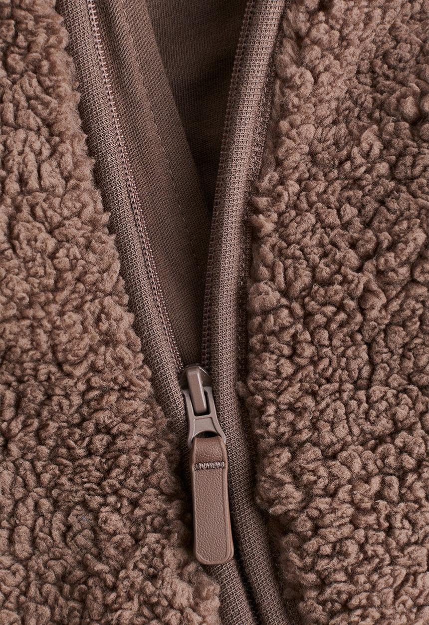 H&M - Pile pram suit with ears - brown