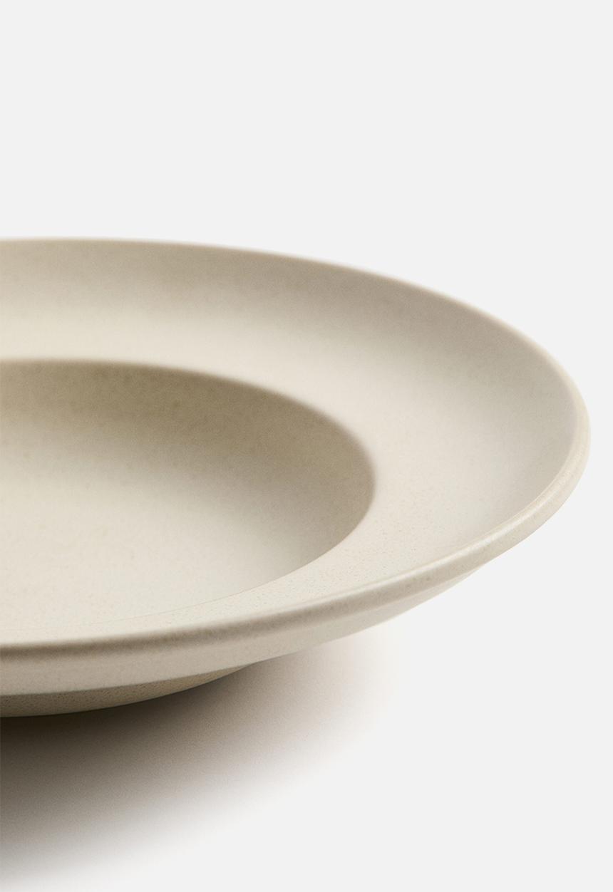 H&M - Reactive-glaze soup plate - light beige 