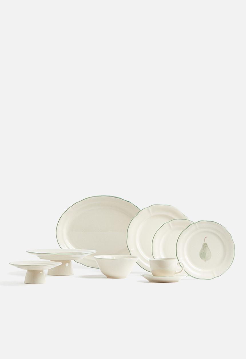 H&M - Stoneware cake stand - beige,multi