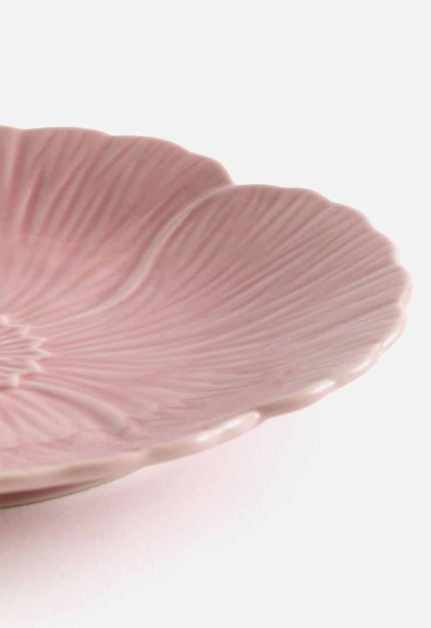 H&M - Flower-shaped stoneware mid plate - pink