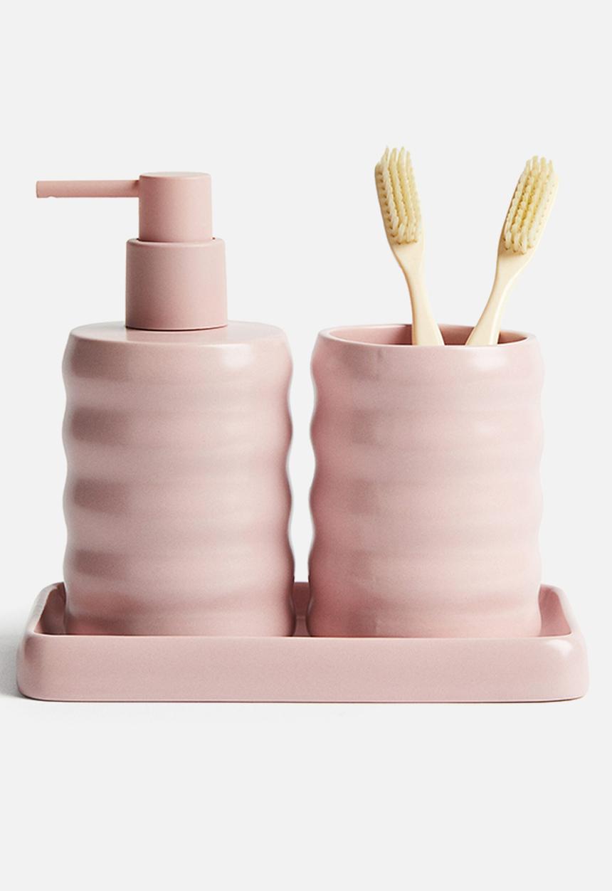 H&M - Stoneware soap dispenser - pink