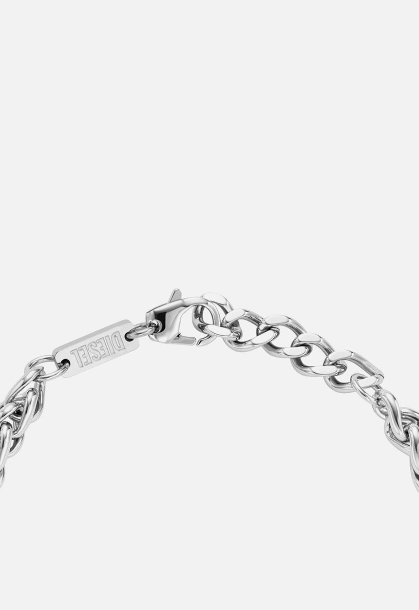 Diesel  - Red Enamel And Stainless Steel Chain Bracelet Dx1445040 - Red
