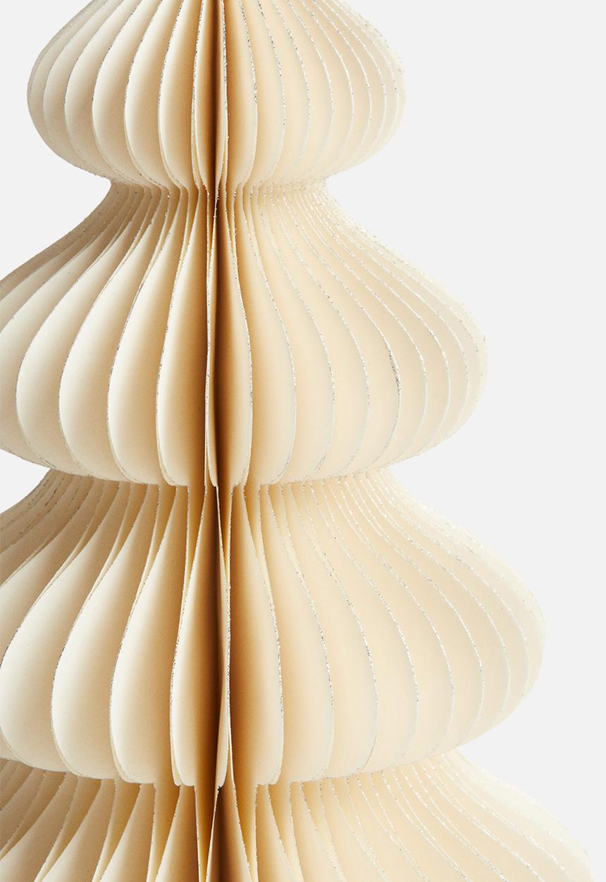 H&M - Small paper fir tree decoration - light beige
