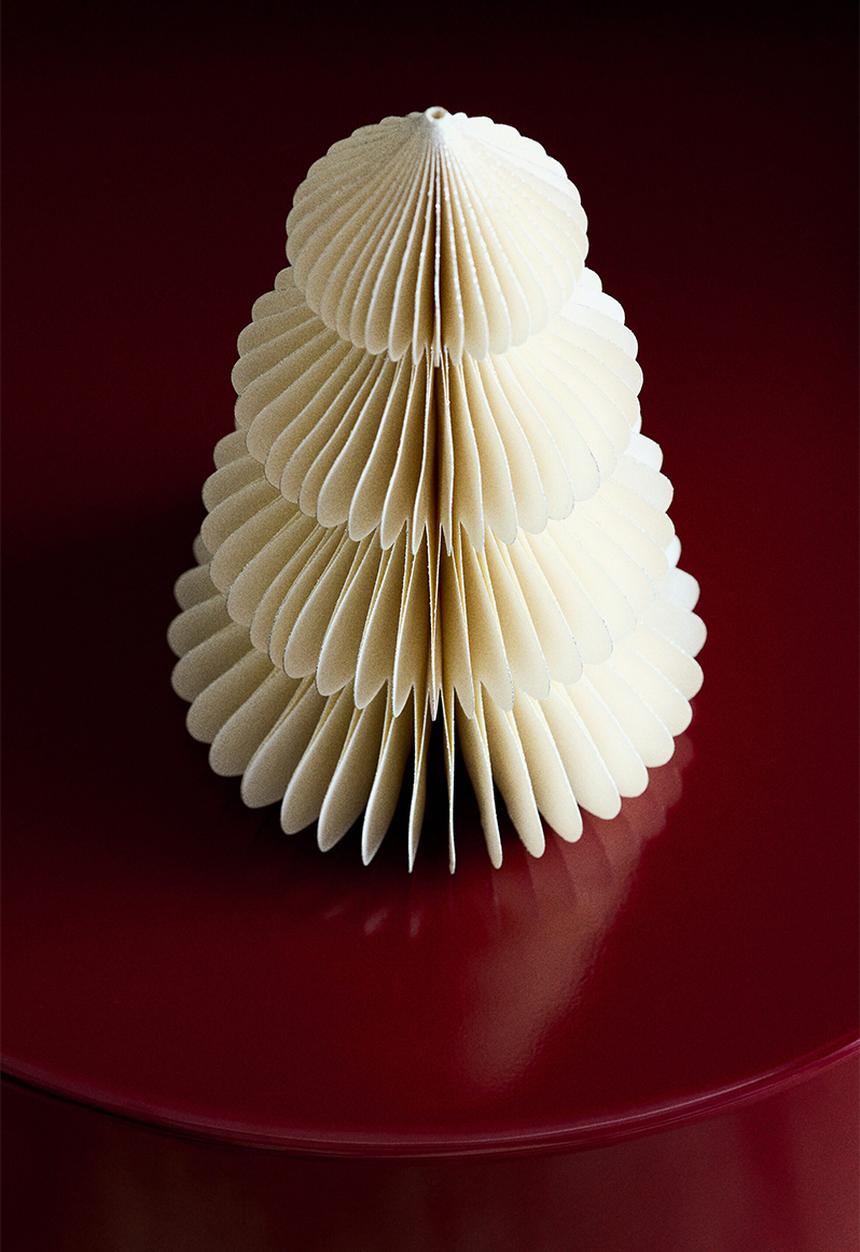 H&M - Small paper fir tree decoration - light beige