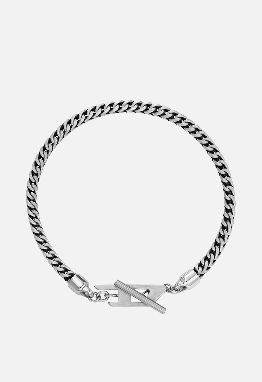 Diesel  - Stainless Steel Woven Chain Bracelet  DX1540040 - Black