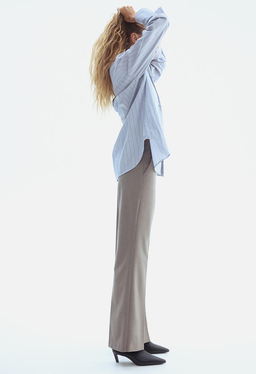 H&M - Bootcut trousers - greige marl