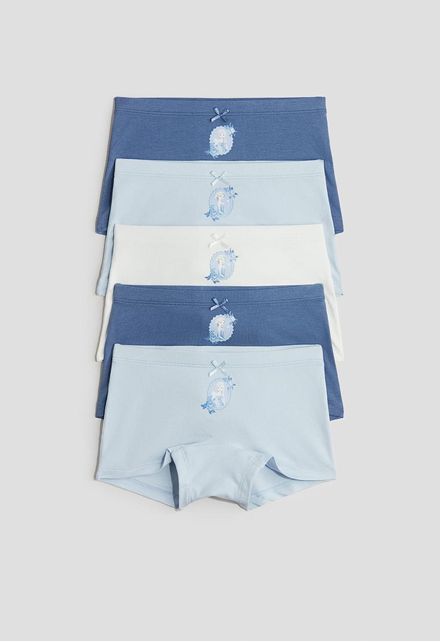 H&M - 5-Pack cotton boxer briefs - blue/frozen