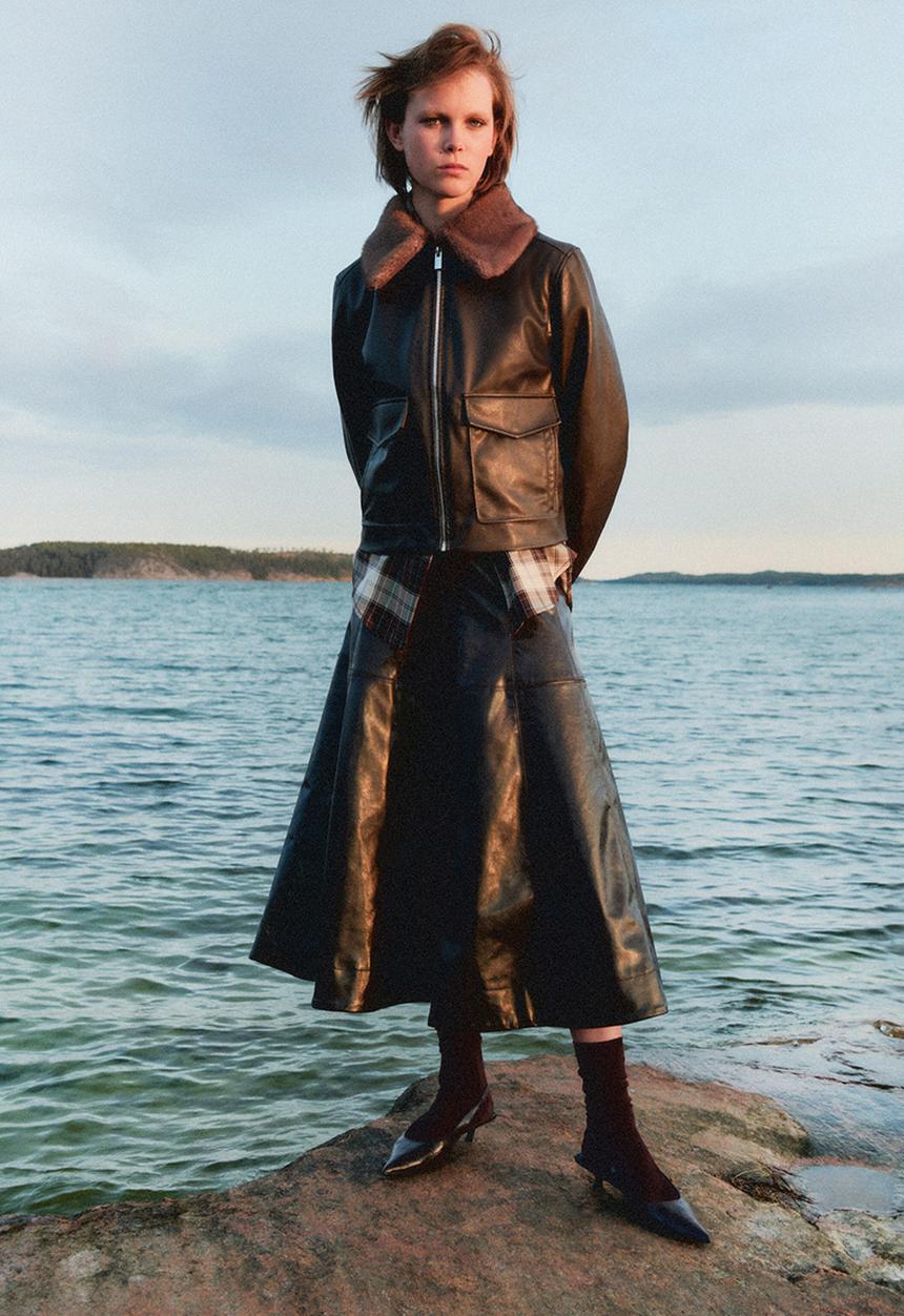 H&M - Collared coated jacket - dark brown
