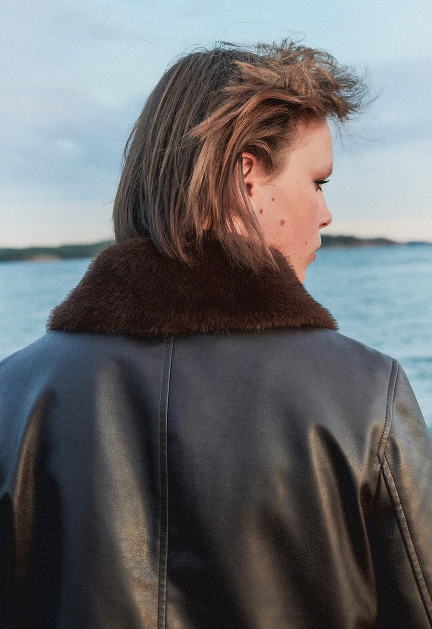 H&M - Collared coated jacket - dark brown