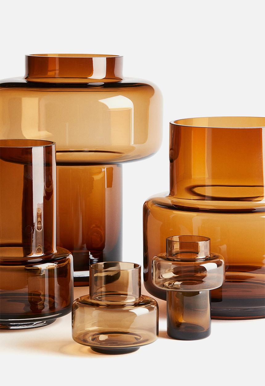 H&M - Tiered glass vase - beige