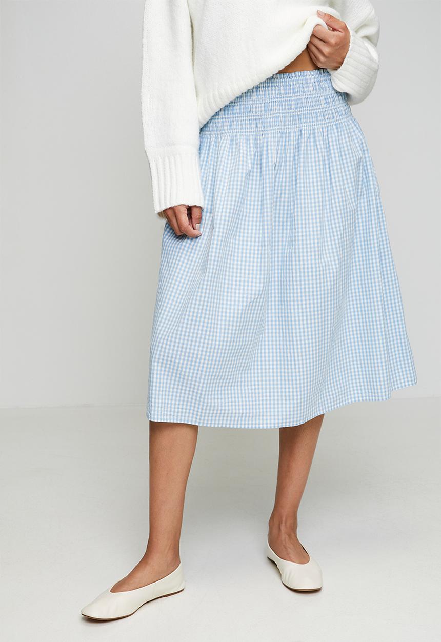 Levi’s® - Everdeen midi skirt - shelly check glacier lake cloud dancer